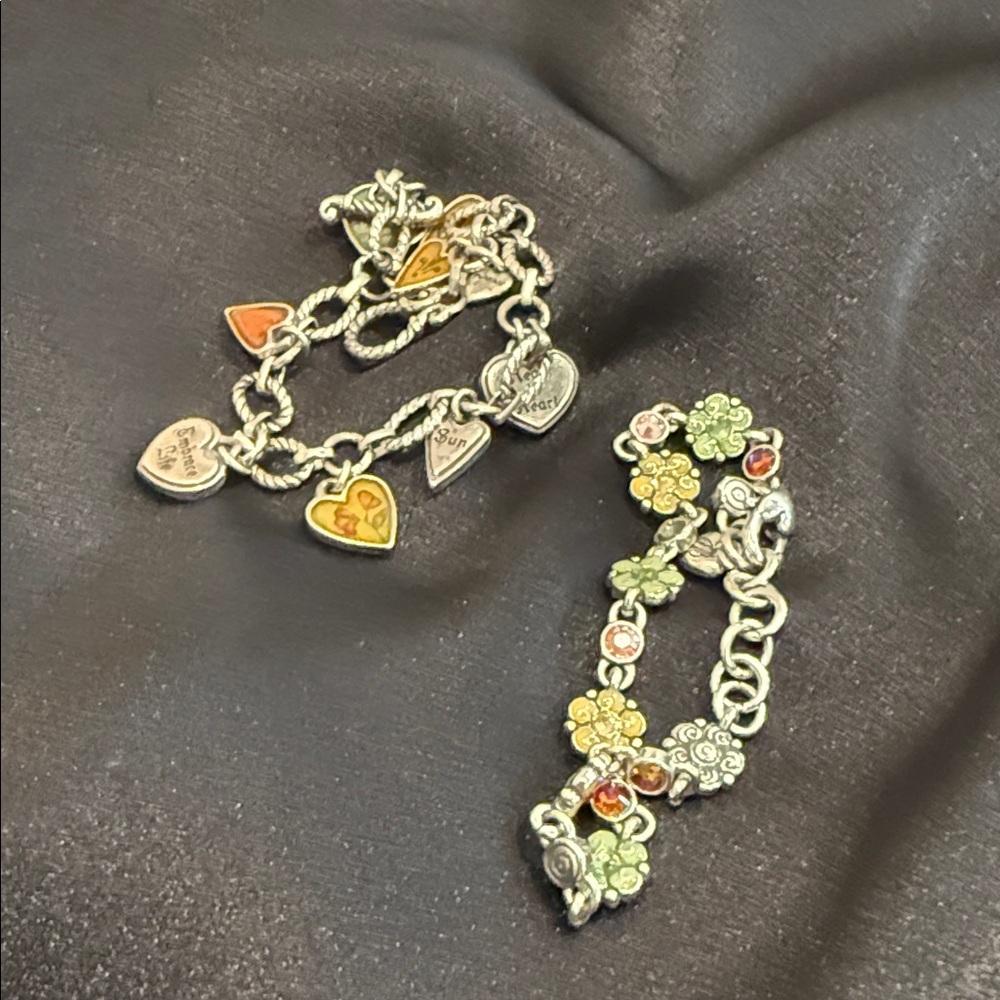 Two Brighton Silver Charm Bracelets - image 1